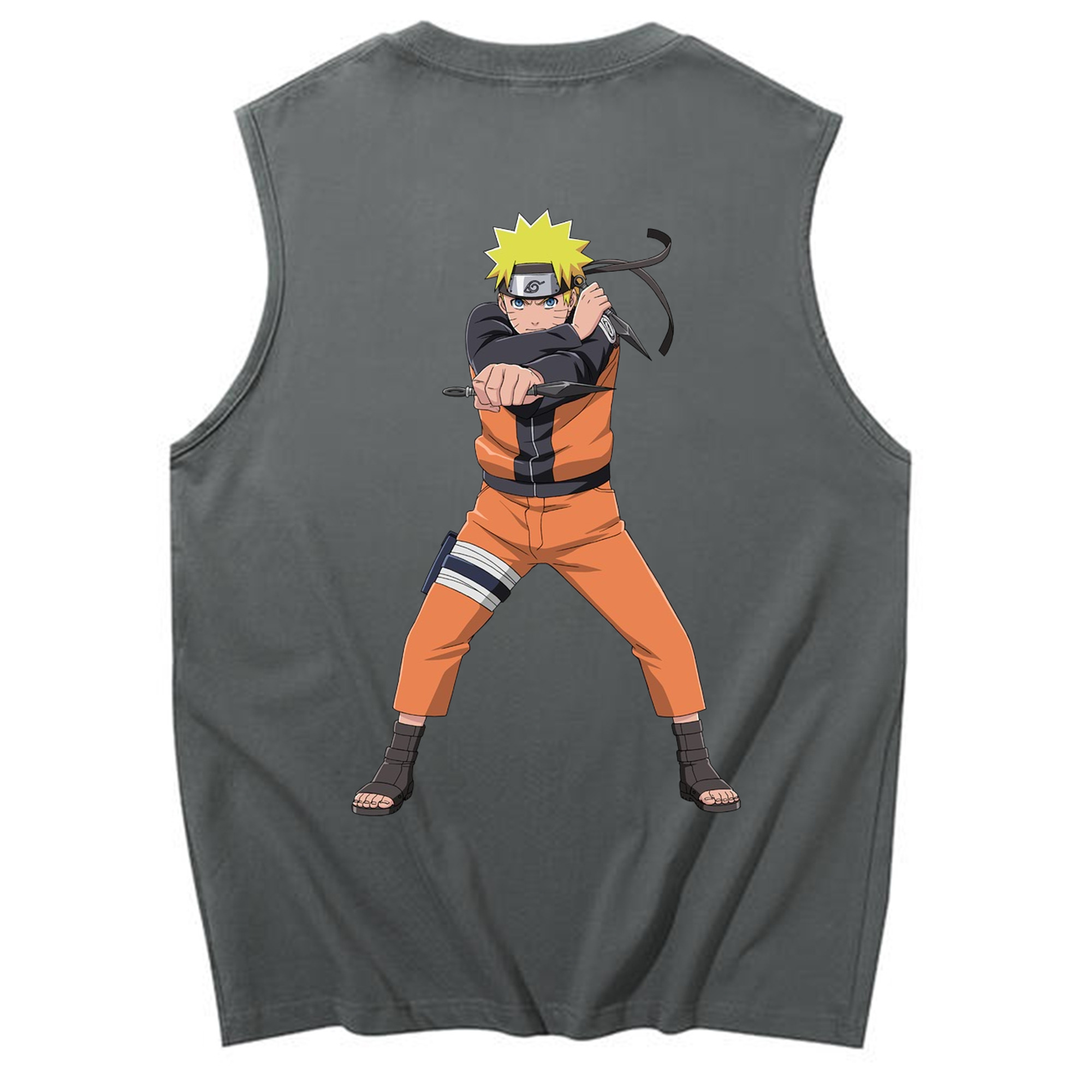 （画像用） NARUTO -ナルト- うずまき ナルト Uzumaki Naruto コットン100％タンクトップ（背面プリント）